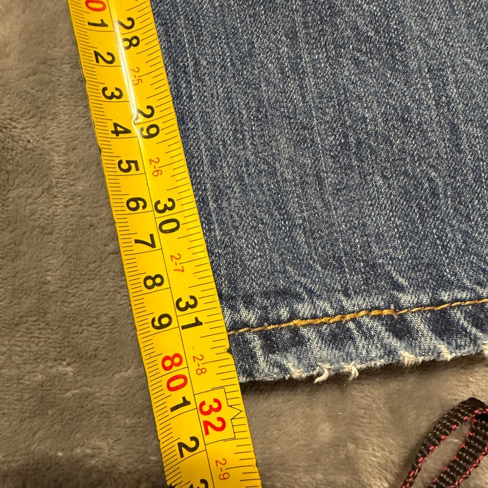 Levis 501 Original Fit Distressed Jeans Mens 36x32 Medium Wash Straight Leg - Picture 9 of 10